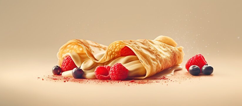 Crepes and poster background