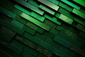 illustration of green background made by metal material Abstract, Generative ai