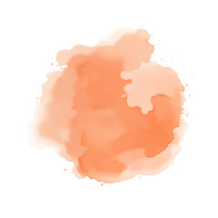 brush strokes, Orange watercolor