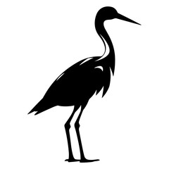 Simple Logo of Stork. SVG Vector