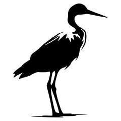 Simple Logo of Stork. SVG Vector