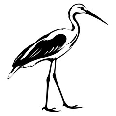 Naklejka premium Simple Logo of Stork. SVG Vector