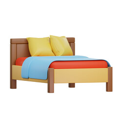 Bed 3D Illustration