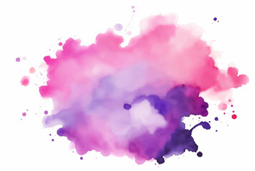 Pink splashes, Abstract pink watercolor background texture on white, hand painted on paper