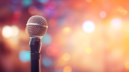Microphone with Bokeh Effect