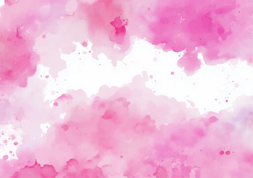 Pink background with space. Fantasy smooth light pink watercolor paper textured. Soft Pink watercolor background