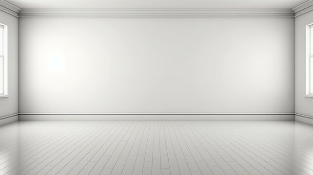 empty room with white wall