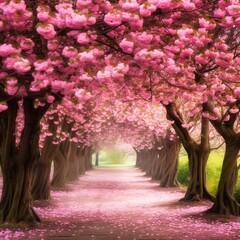 cherry blossom gardens incredible pink flowers,