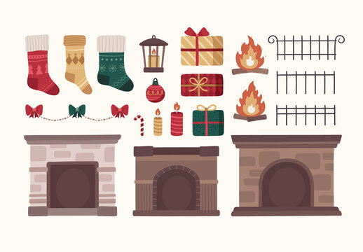 Christmas Fireplace Builder Kit