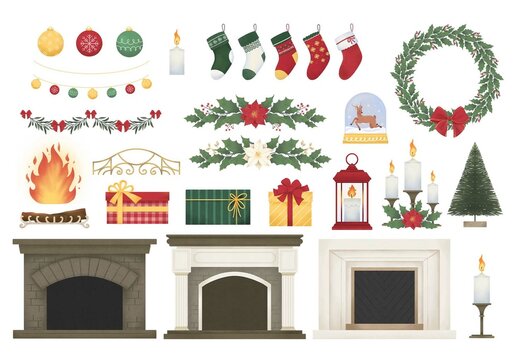 Christmas Fireplace Builder Kit