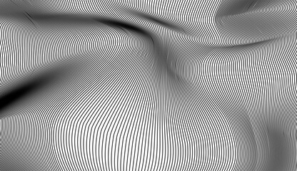 Abstract background image, black lines, abstract wavy lines ,vector illustration.