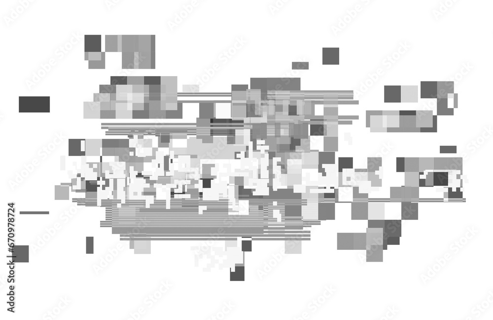 Wall mural glitch noise distortion of broken video transparent backgrounds, vhs effect, glitch digital color pi