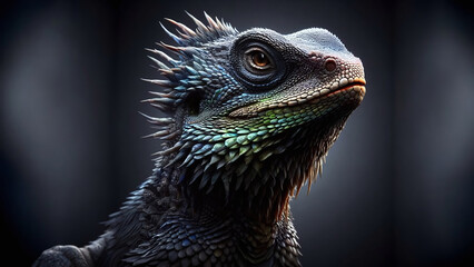AI Generated Realistic Close-Up of Lizard Wallpaper