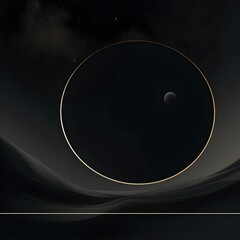 Black and White, Moon, Landscape, Space, Banner, Website, Business Card, Social Media Template Set, Design