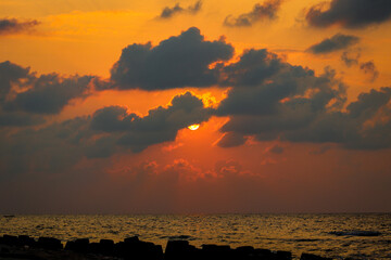 sunset in the mountains