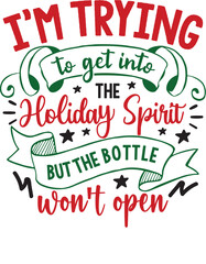I'm trying to get into the holiday spirit but the bottle won't open