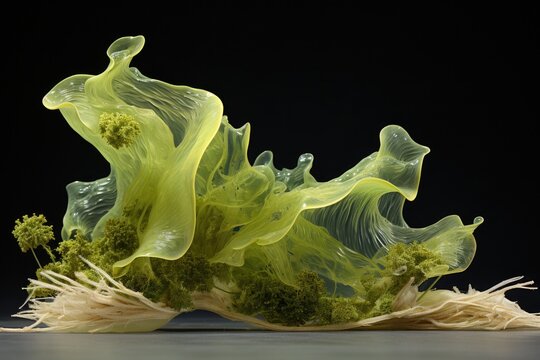 Bioplastics from algae concept icon