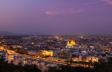 Hungary Budapest 10.29.2023River Danube and city of Budapest