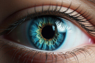 perfect blue eye macro in a sterile environment and perfect vision. view precise and straight to the target.