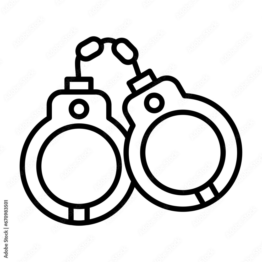 Poster handcuffs icon