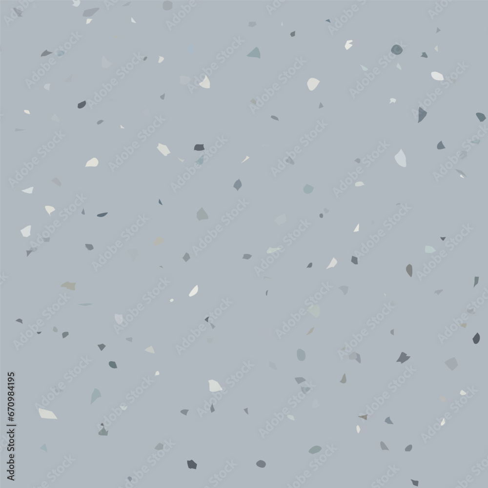 Poster Terrazzo flooring textured surface modern abstract pattern. Vector seamless abstract repeat with chips of marble or granite in soft pastel colors.