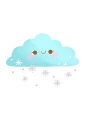 This can use for a weather chart. This is a Snowy icon.