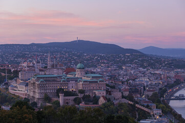 Fototapeta na wymiar Budapest Royal Castle at sunset