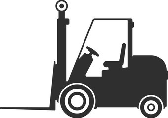Forklift vector icon. Flat simple style EPS 10.