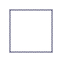 Greek frame. Meandros, decorative border, constructed, shaped into a repeated motif.