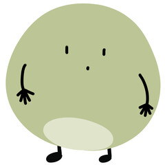 cartoon wow green bean