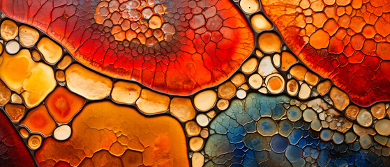 Abstract background with multicolored pieces of glass. Toned.
