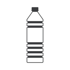 Plastic bottle with drink. Water bottle icon.