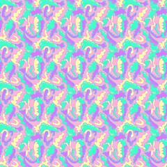 Abstract vector colorful seamless pattern with wave shapes 