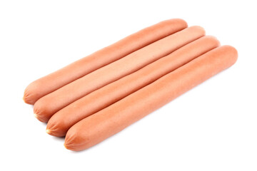 Sausage  isolated on the white background. Sausage for hot dog