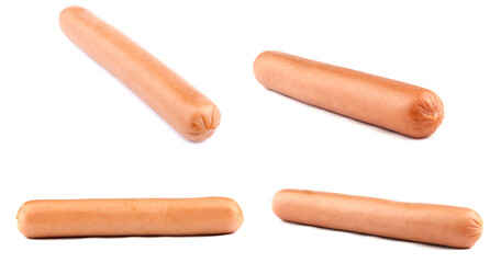 Sausage  isolated on the white background. Sausage for hot dog