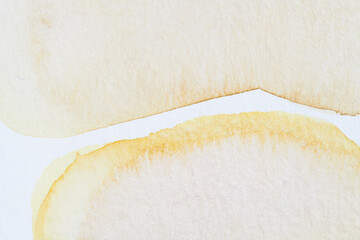 Abstract translucent yellow watercolor texture background. Creative pattern design for print invitation card, postcard. Drawing poster, colorful wallpaper.