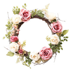 3d realistic wedding wreaths with minimal concept