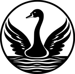 Swan - High Quality Vector Logo - Vector illustration ideal for T-shirt graphic