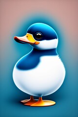 Obraz premium penguin with ice skates