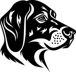 Dalmatian | Black and White Vector illustration