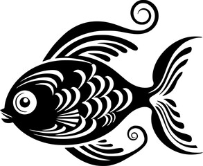 Fish | Black and White Vector illustration