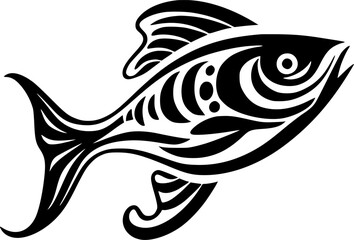 Fish - High Quality Vector Logo - Vector illustration ideal for T-shirt graphic