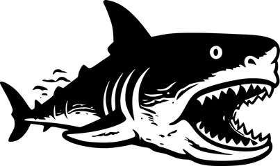 Obraz premium Shark - Minimalist and Flat Logo - Vector illustration