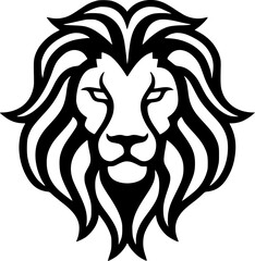 Lion - Minimalist and Flat Logo - Vector illustration