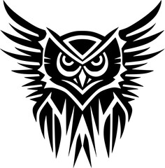Owl - Minimalist and Flat Logo - Vector illustration