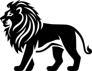 Obraz premium Lion - Black and White Isolated Icon - Vector illustration