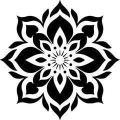Mandala | Black and White Vector illustration