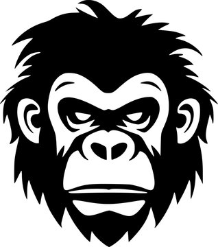 recommend clip art: Monkey - High Quality Vector Logo - Vector illustration ideal for T-shirt graphic