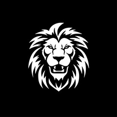 Lion | Black and White Vector illustration