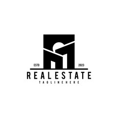 Real Estate Apartment Building Logo Vintage Design.  Concept Template for Property Real Estate Company.